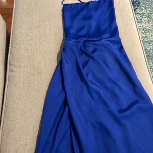 Royal Blue mid length, lace up back Lucy In The Sky dress. Worn once.